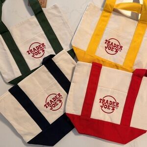 Trader Joe's Canvas Mini Tote Bags Set